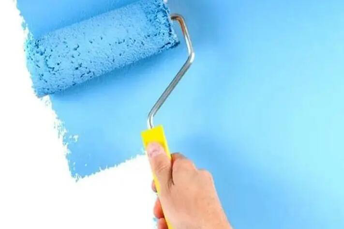 （圖：內(nèi)外墻涂料展示圖）