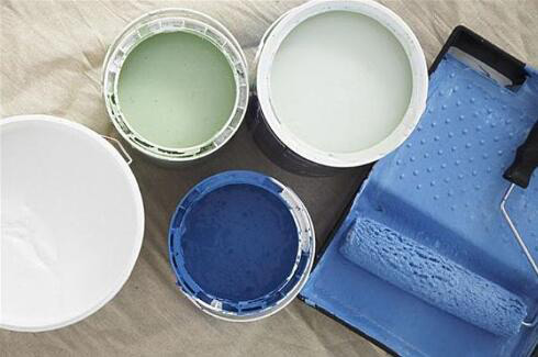 （圖：無機(jī)涂料展示圖）