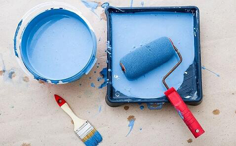 （圖：水性工業(yè)漆展示圖）